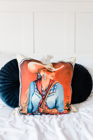 Image of 'Dolly' the Cowgirl Cushion Cover 