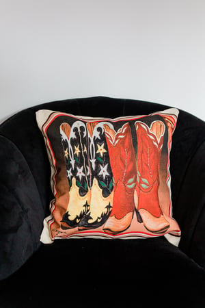 Image of Cowgirl Boots Cushion Cover