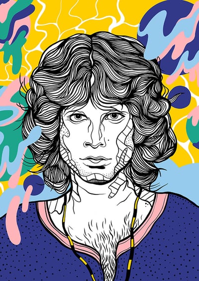 Image of Jim Morrison (The DOORS) Print