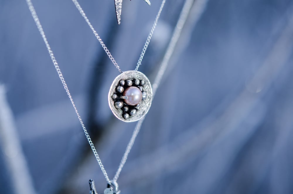 Image of pink pearl necklace