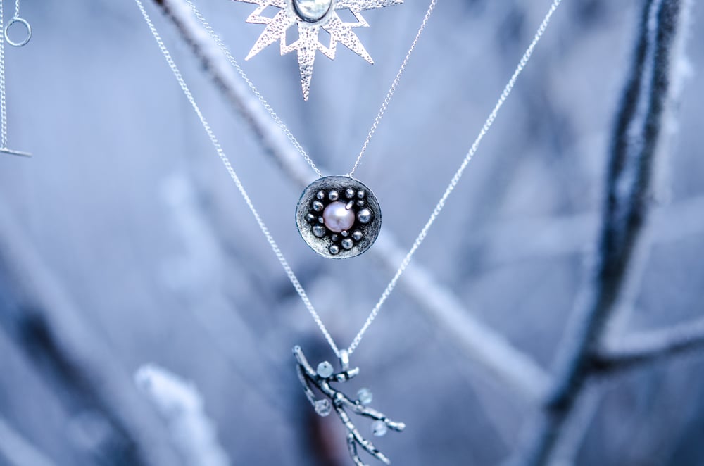 Image of pink pearl necklace