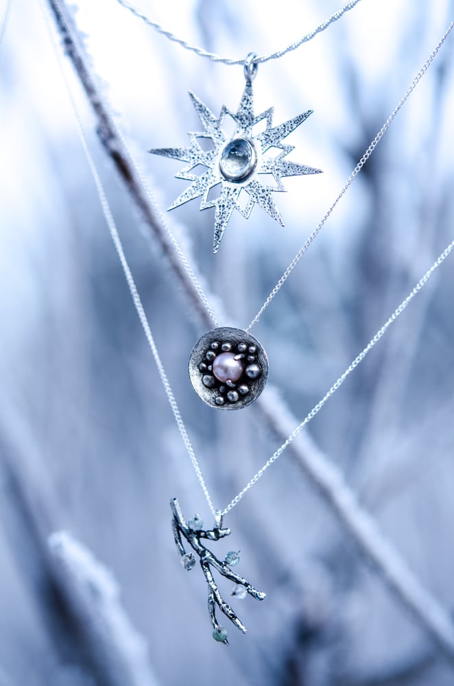 Image of aquamarine snowflake