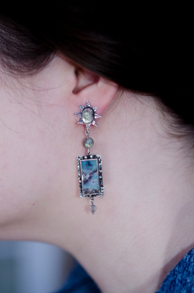 Image of australian boulder opal earrings