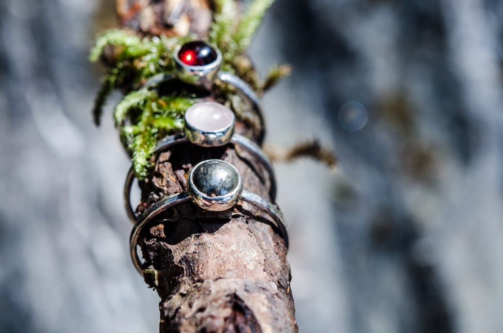 Image of stackable birthstone rings