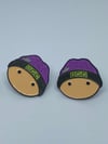 Purple Mascot Pin Badge