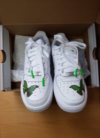 Image 2 of BUTTERFLY GREEN AIR FORCE ONES