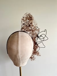 Image 3 of Brown wired flower headpiece