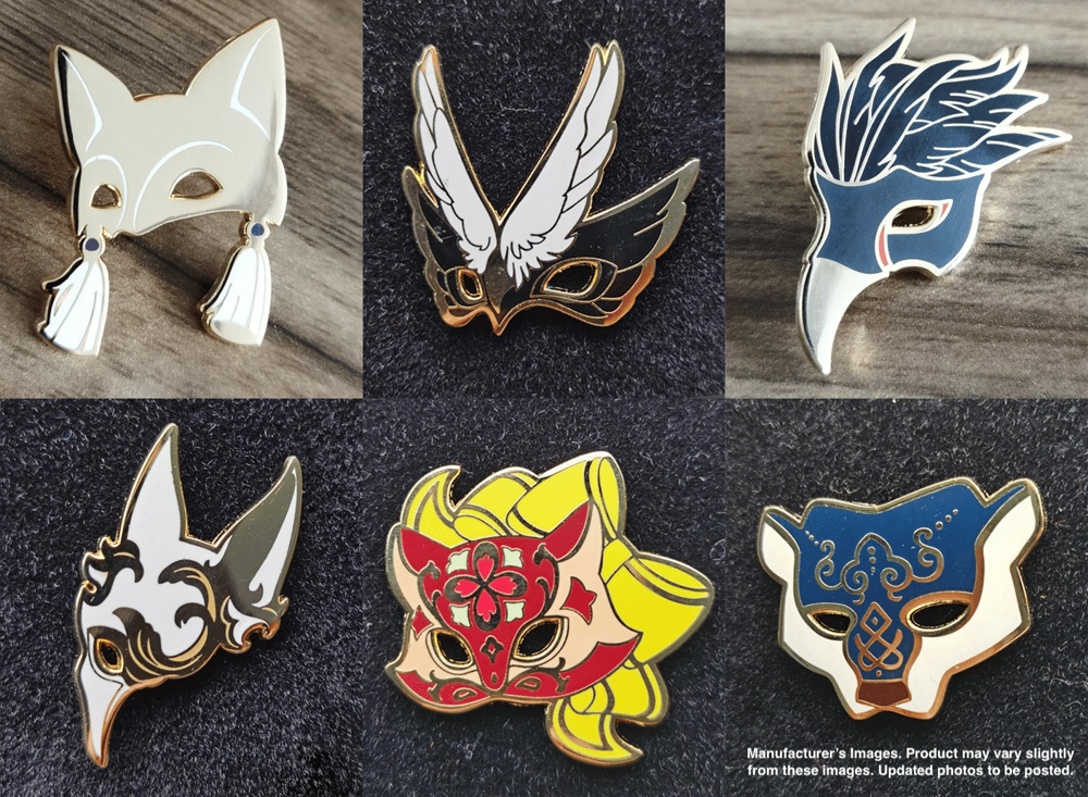 Image of The Arcana ✦ Masquerade Enamel Pins