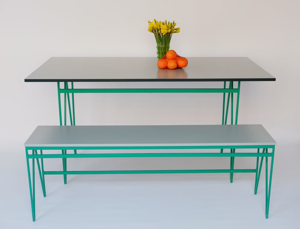 Image of Colour Play Dining Table in Eucalyptus