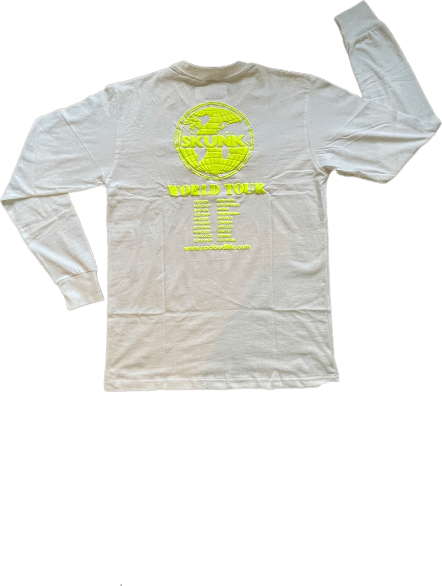 Image of Skunk the world tour tee (white/slime)