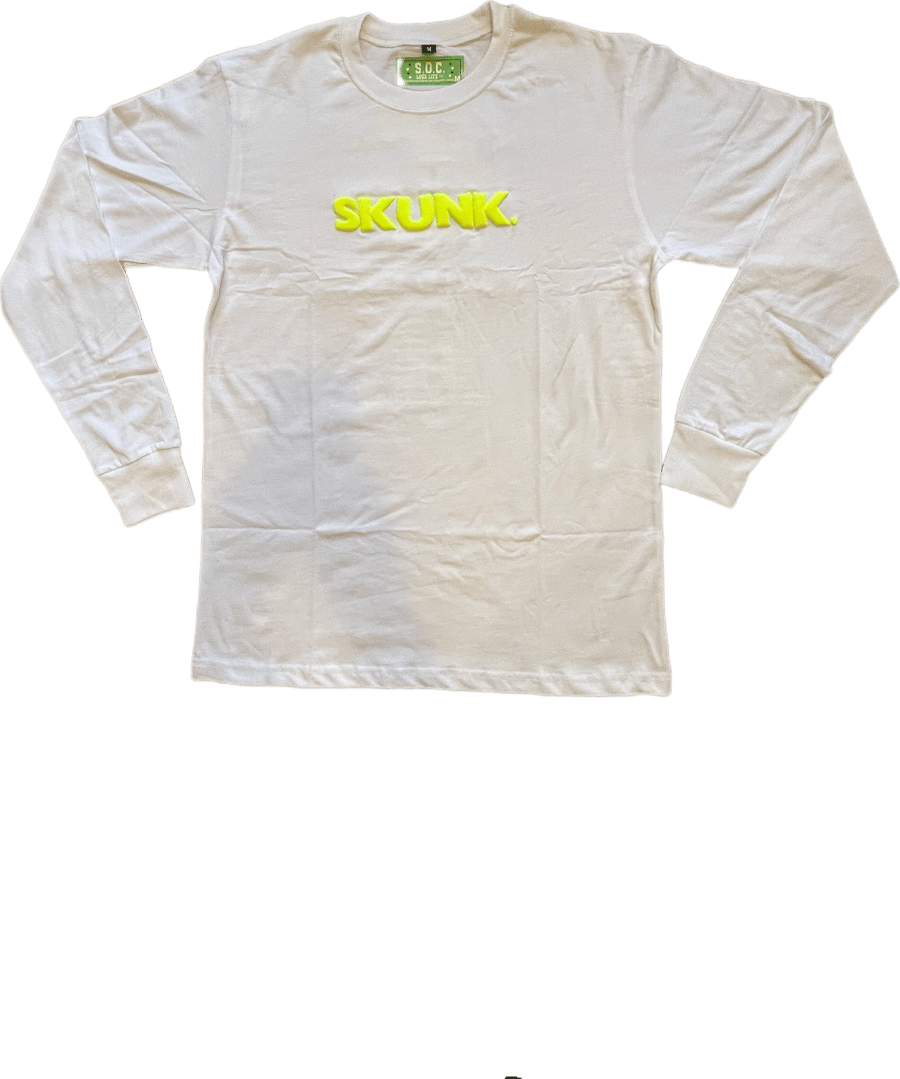 Image of Skunk the world tour tee (white/slime)