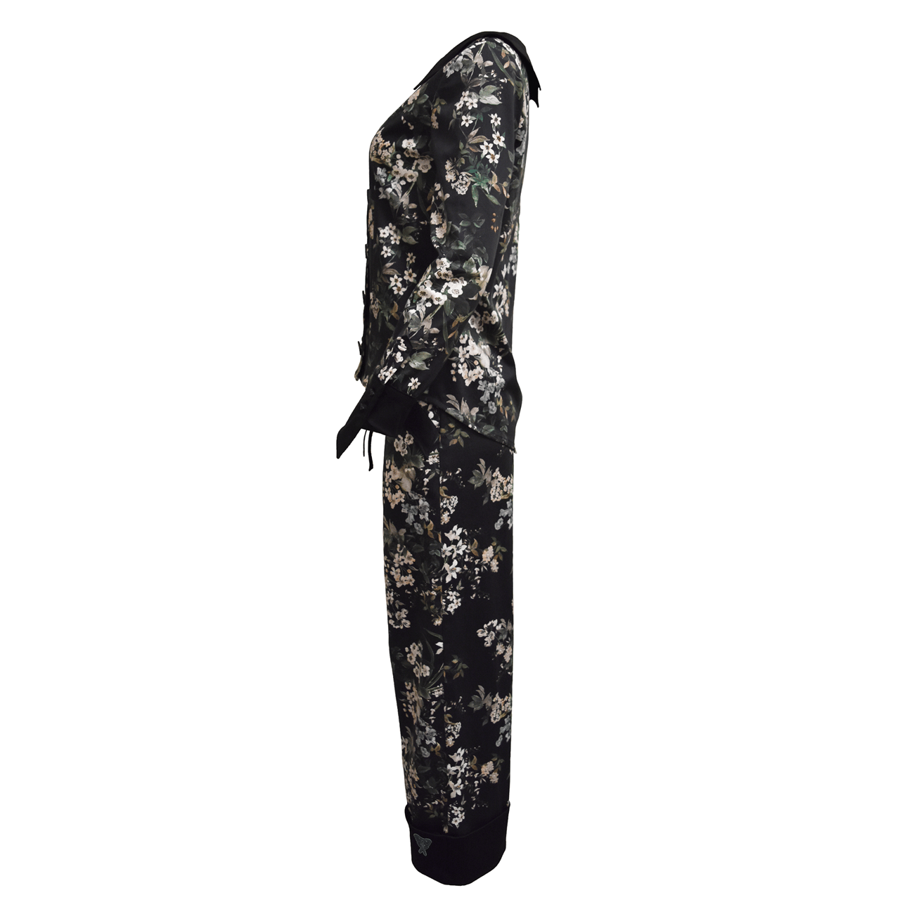 Bat Pajama Set - Moonless Night Floral | L.o.M.O. Loungewear