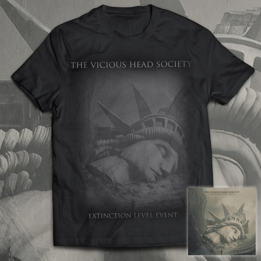 Image of The Vicious Head Society - 'Extinction Level Event' CD & T-Shirt Bundle