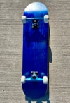 Blue Stained Complete Skateboard w/ Metallic BlueTrucks
