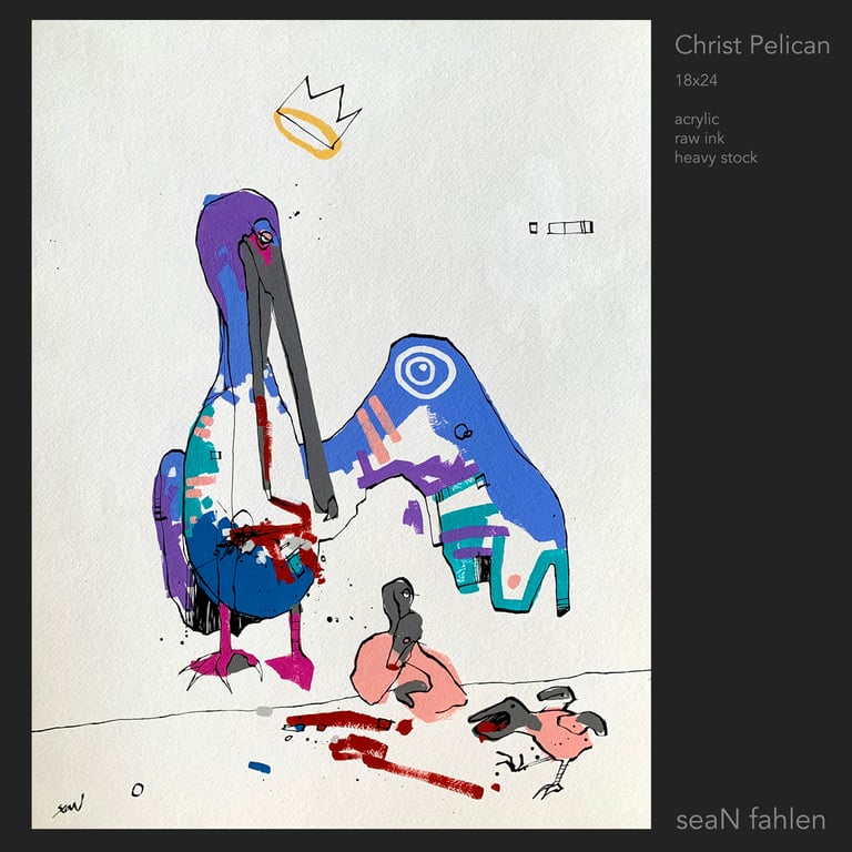 Christ Pelican (original painting)