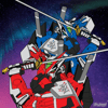 Gundam Astray Red + Blue [Metal Print]