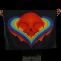 Image 1 of Rainbow Heart Tapestry