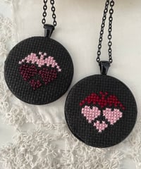 Image 1 of Spooky Style Cross Stitch Necklace II
