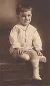Image of VINTAGE PHOTO SMALL BOY WHITE BUTTON SHOES