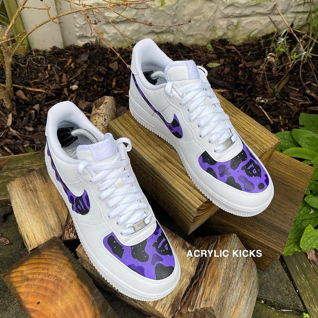 Nike AF1 - Purple Drip Bapes