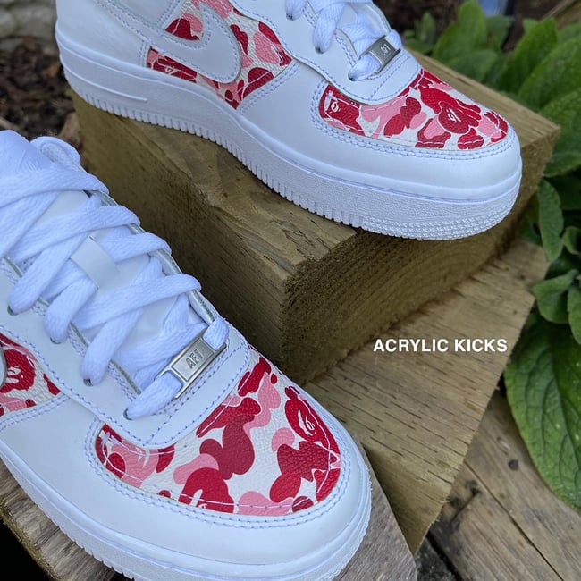 Nike AF1 - Red Camo Bape 