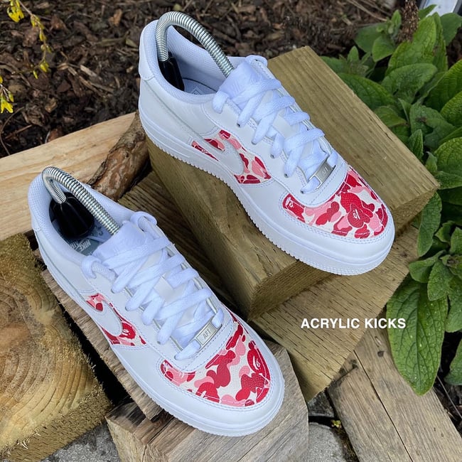 Nike AF1 - Red Camo Bape 