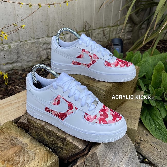 Air force 1 red camo hotsell