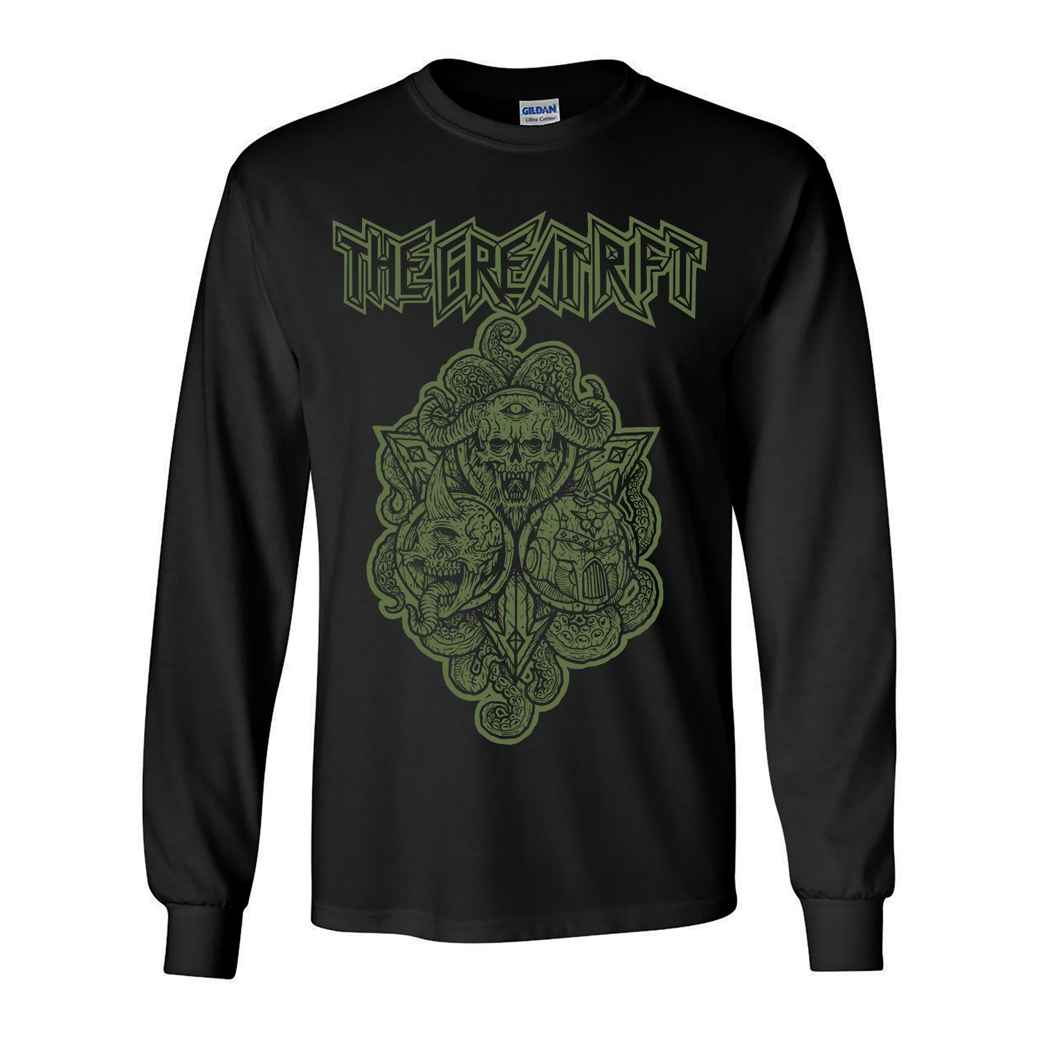 Image of The Great Rift - Black/Green Nurgle Long Sleeve Shirt PRE ORDER