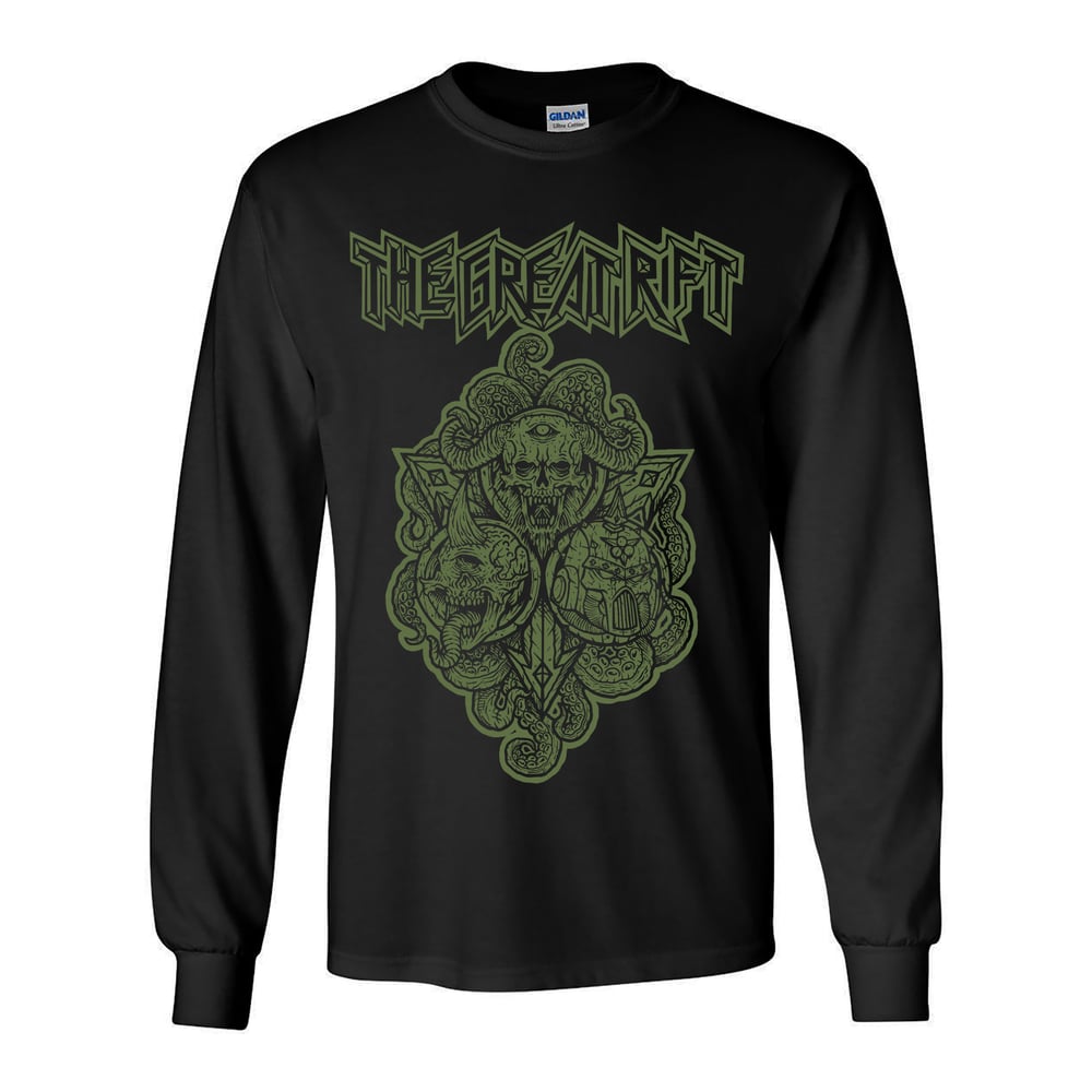 Image of The Great Rift - Black/Green Nurgle Long Sleeve Shirt PRE ORDER