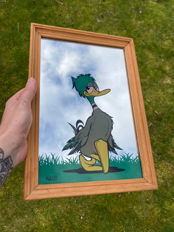 Image of Vintage M Webb duck mirror. 
