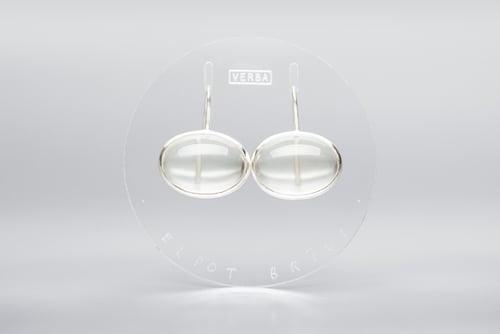 Image of "To breathe freely" silver earrings with rock crystals   · SPIRARE LIBERE ·