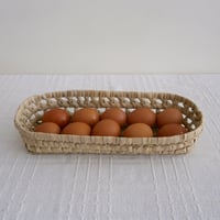 Image 1 of LONG OPEN WEAVE OVAL TRAY