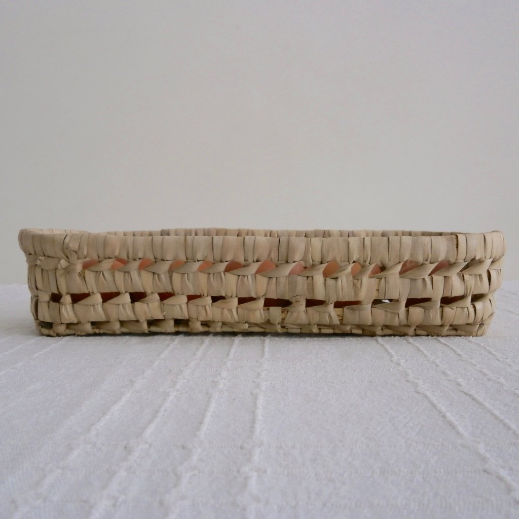 Image of LONG OPEN WEAVE OVAL TRAY