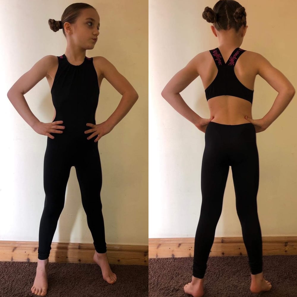 Image of Plain black catsuit