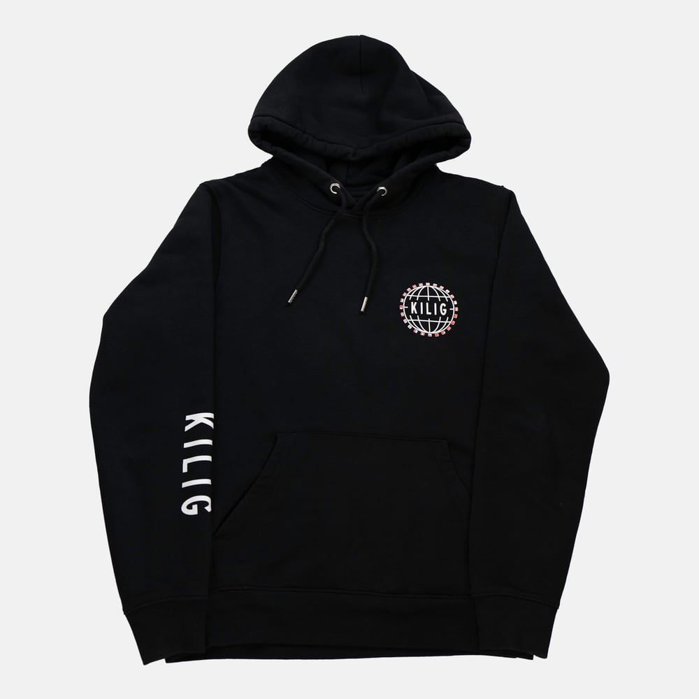 Image of Hoodie Unisexe Noir Kilig Clothing