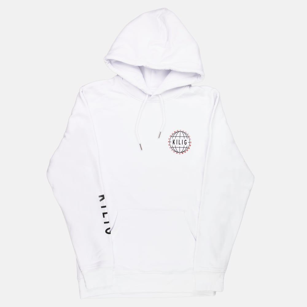 Image of Hoodie Unisexe Blanc Kilig Clothing