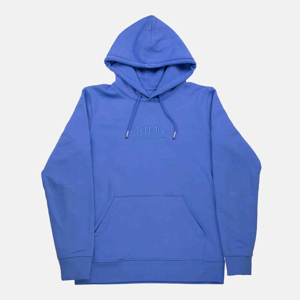 Image of HOODIE BLEU - TOUT COMMENCE DE RIEN