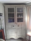 Antique c.1870 Weathered Original Shabby Chic Corner Cabinet North Carolina Furniture.