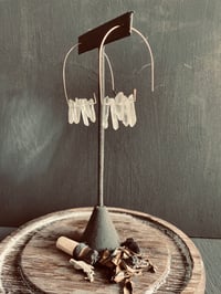 Image 2 of Quartz point crystal arc earrings QPAE-103