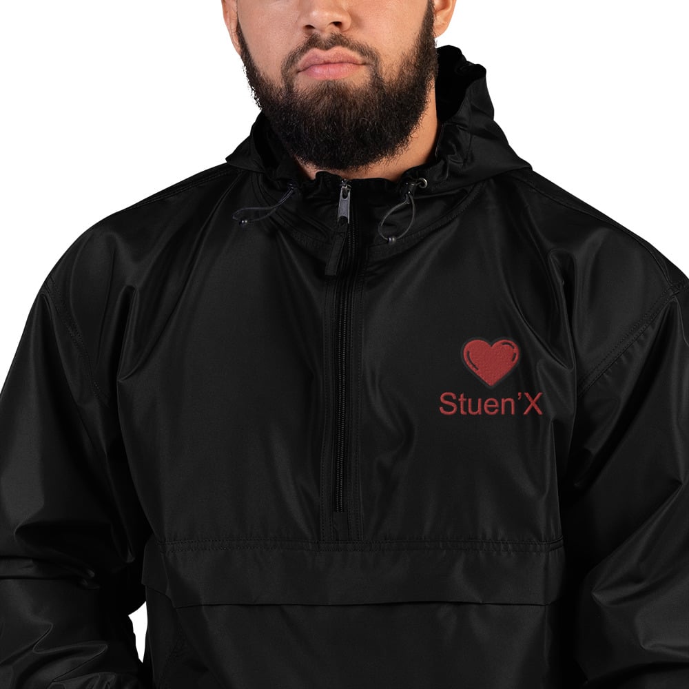 Stuen'X Cares Heart Embroidered Champion Packable Jacket