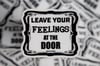 At the door
