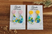 Blue Floral Earrings