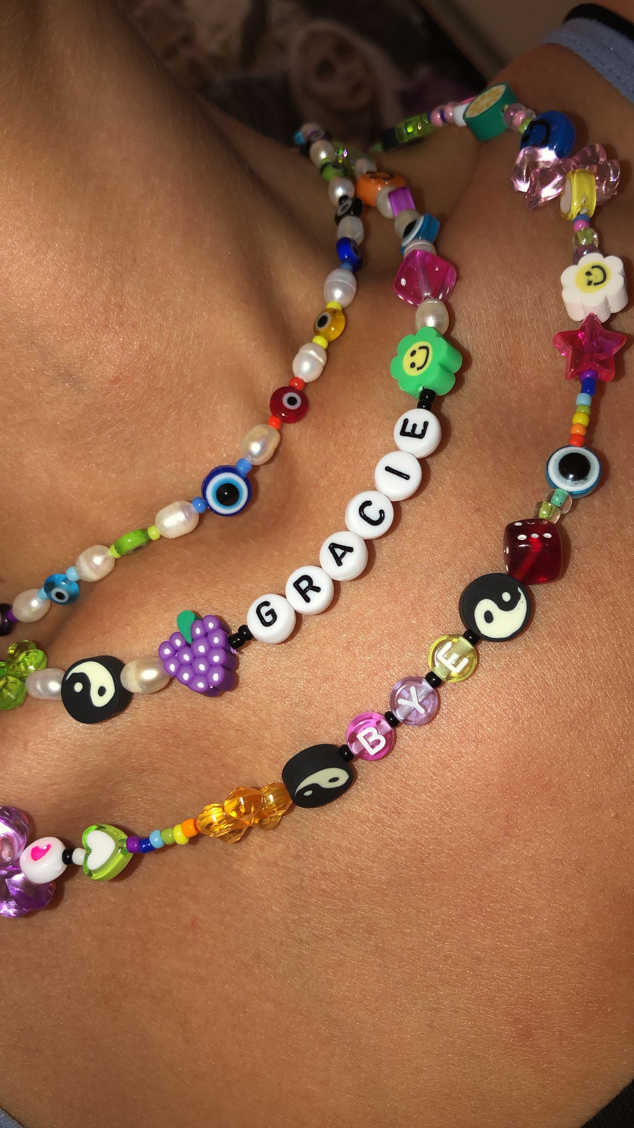 Rainbow Bead Necklace 