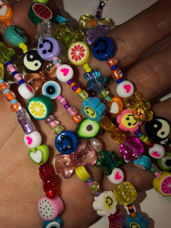 Image of Rainbow Mixed Bead Necklace 