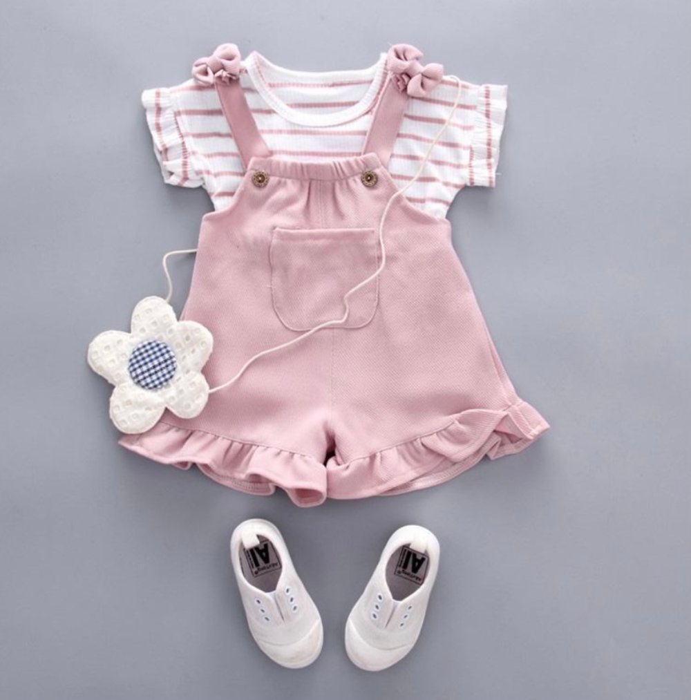 Image of Patty overall shorts set 