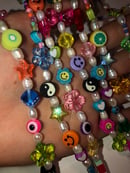 Image 2 of Rainbow Pearl Mixed Bead Bracelet/Anklet