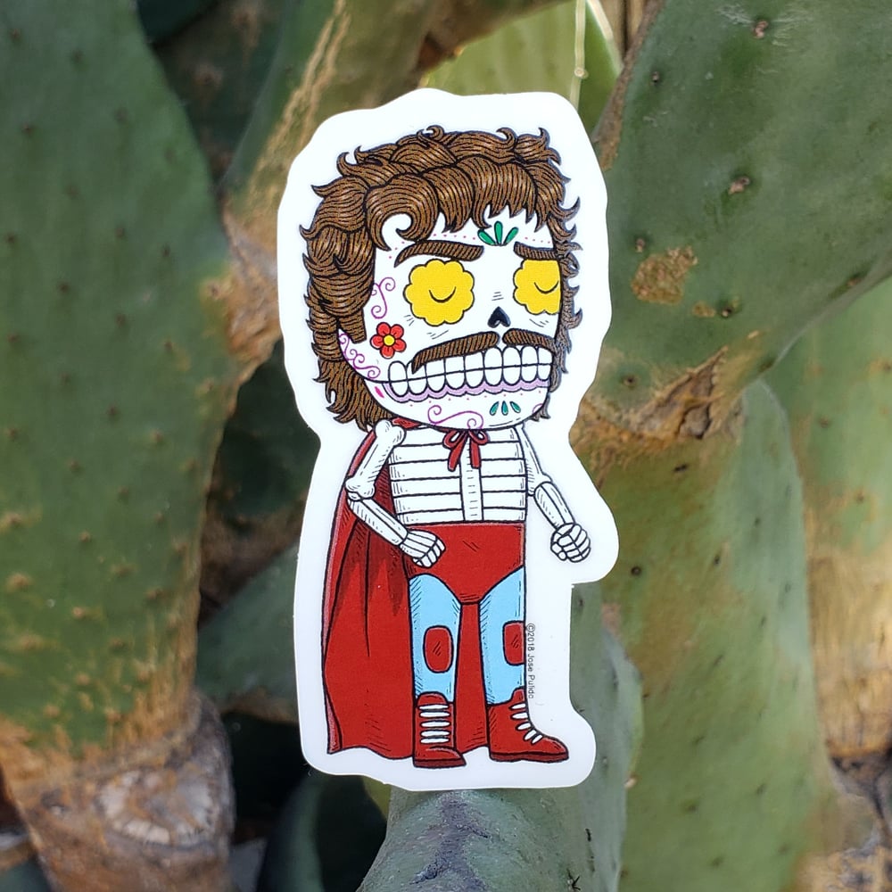 Nacho Calavera Clear Vinyl Sticker