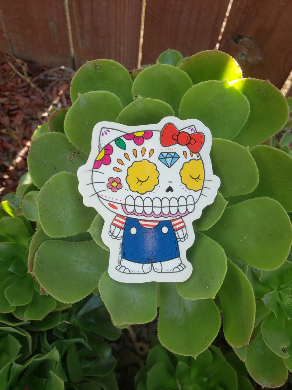 Kitty Calavera Clear Vinyl Sticker