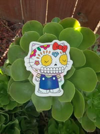 Image 2 of Kitty Calavera Clear Vinyl Sticker