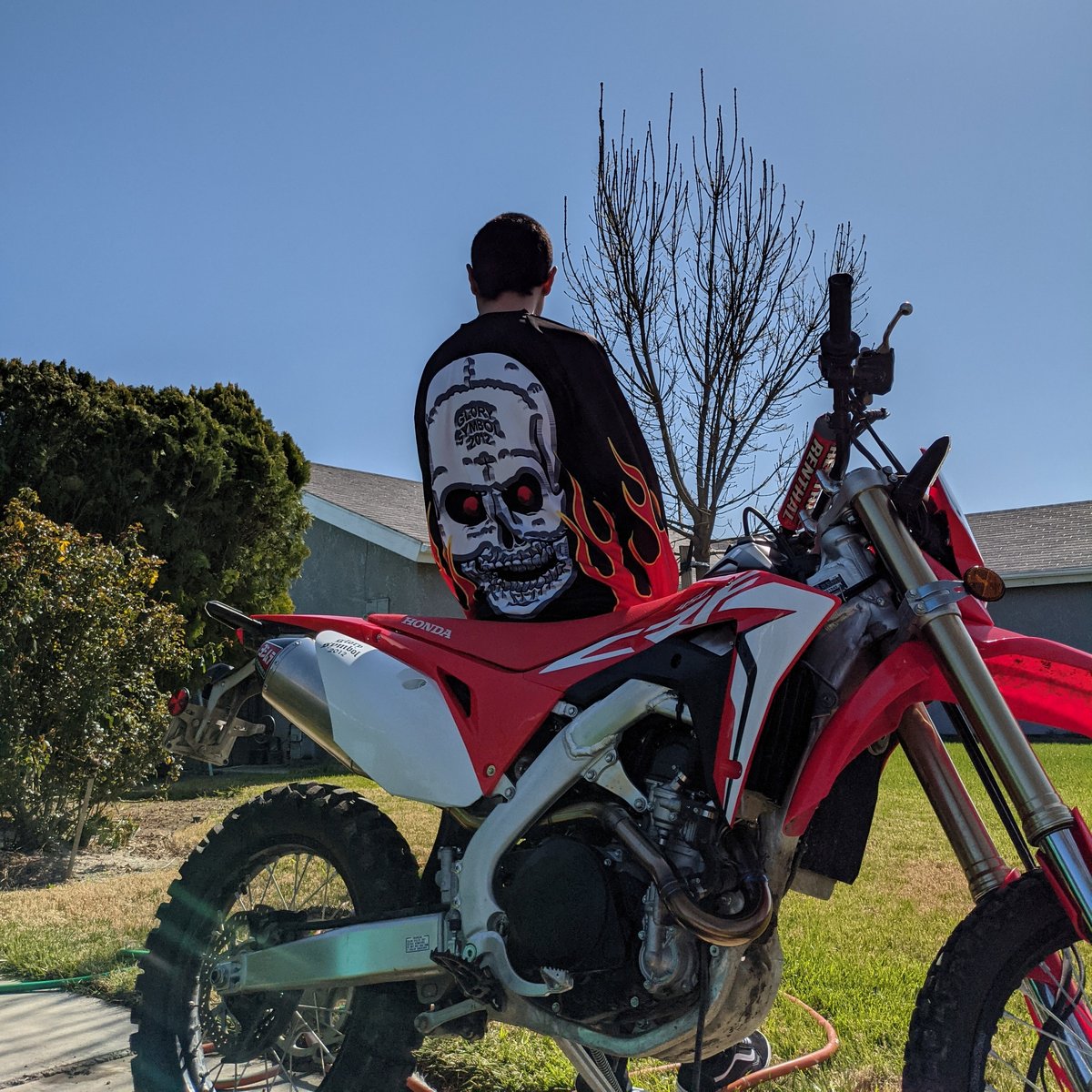 Image of RED FLAME MOTO JERSEY